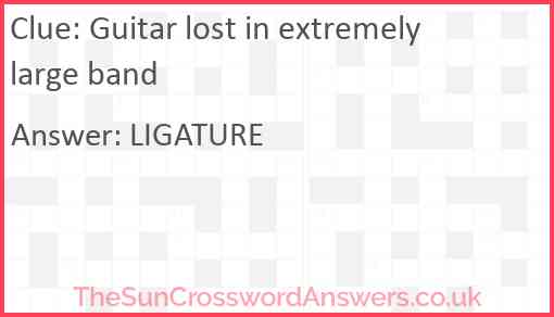 Guitar lost in extremely large band Answer