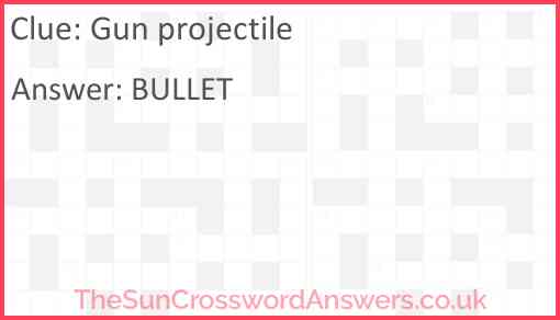 Gun projectile Answer