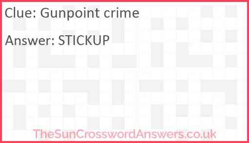 Gunpoint crime Answer