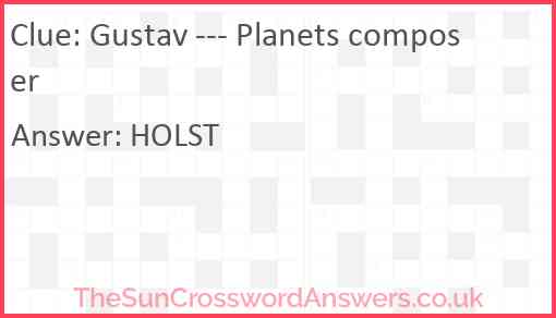 Gustav --- Planets composer Answer