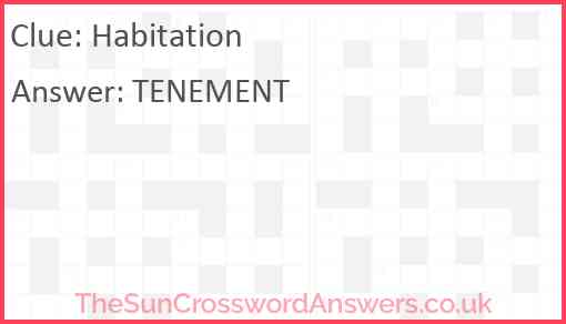 Habitation Answer