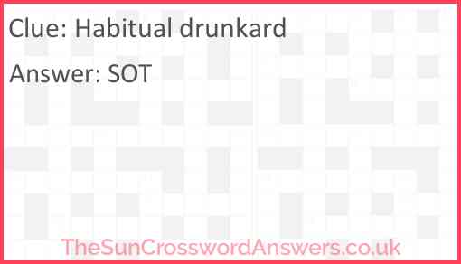 Habitual drunkard Answer