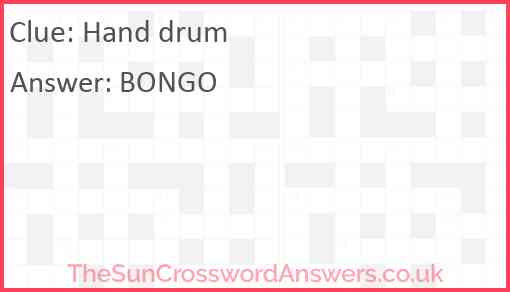 Hand drum Answer