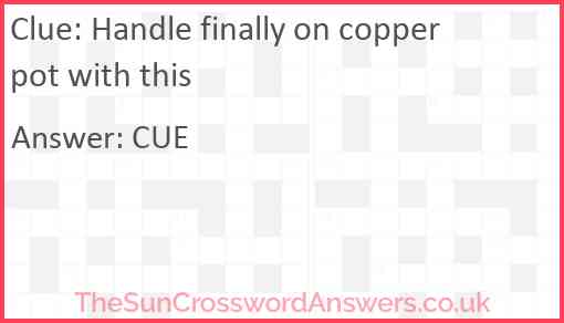 Handle finally on copper pot with this Answer