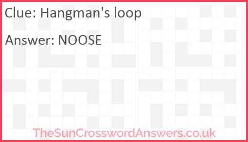 Hangman's loop Answer