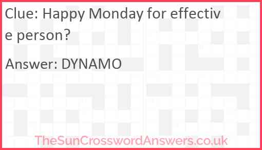 Happy Monday for effective person? Answer