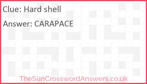 Hard shell Answer