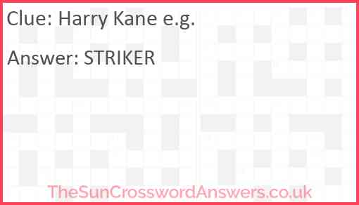 Harry Kane e.g. Answer