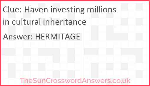 Haven investing millions in cultural inheritance Answer