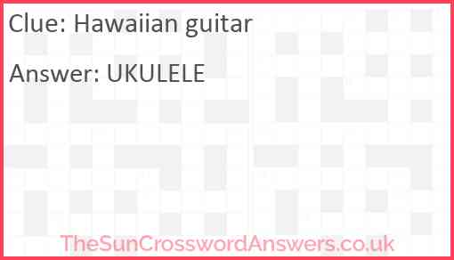 Hawaiian guitar Answer
