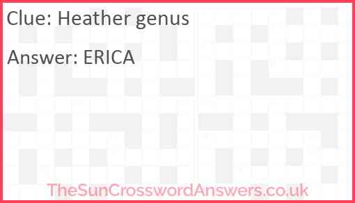 Heather genus Answer