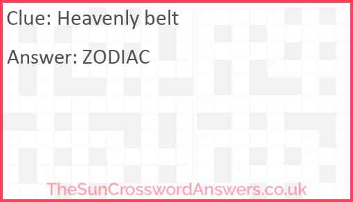 Heavenly belt Answer