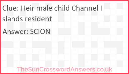 Heir male child Channel Islands resident Answer