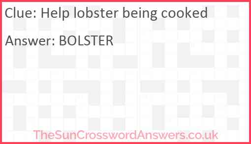 Help lobster being cooked Answer