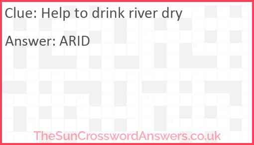 Help to drink river dry Answer
