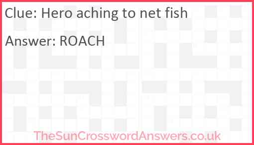 Hero aching to net fish Answer