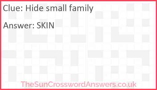 Hide small family Answer