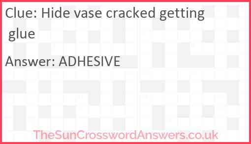 Hide vase cracked getting glue Answer