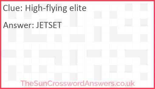 High-flying elite Answer