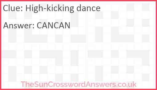 High-kicking dance Answer