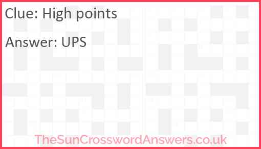 High points Answer