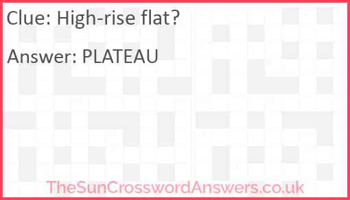 High-rise flat? Answer