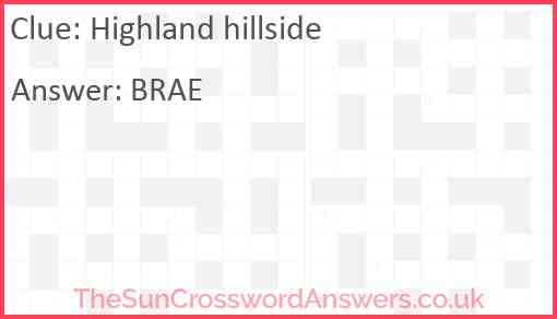 Highland hillside Answer