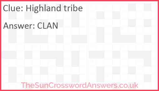 Highland tribe Answer