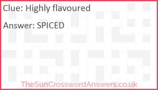 Highly flavoured Answer