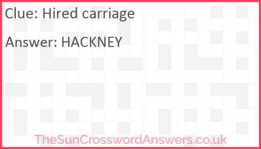 Hired carriage Answer