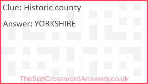 Historic county Answer
