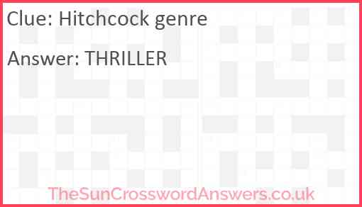 Hitchcock genre Answer