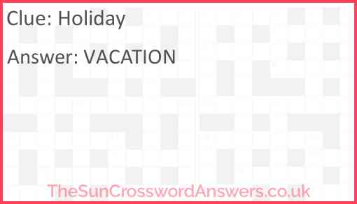 Holiday Answer