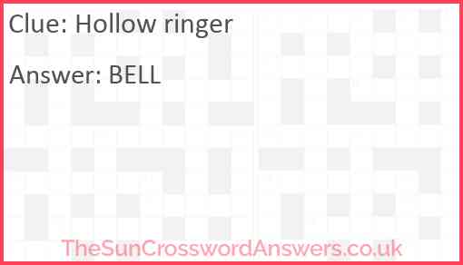 Hollow ringer Answer