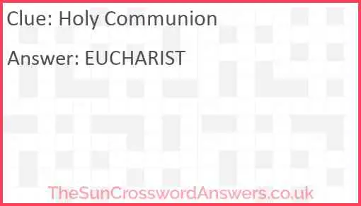 Holy Communion Answer