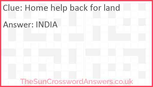 Home help back for land Answer