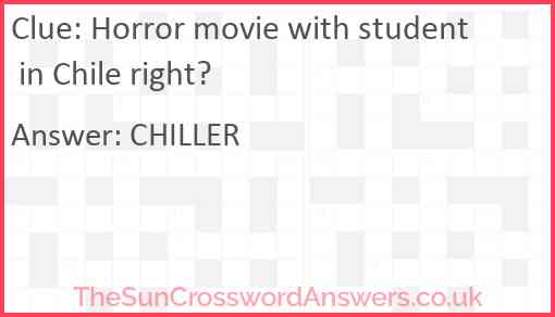 Horror movie with student in Chile right? Answer