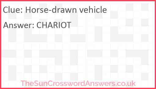 Horse-drawn vehicle Answer