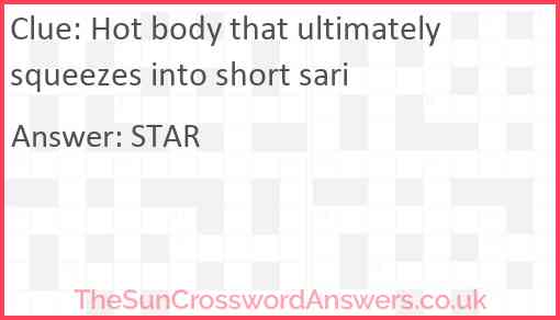 Hot body that ultimately squeezes into short sari Answer