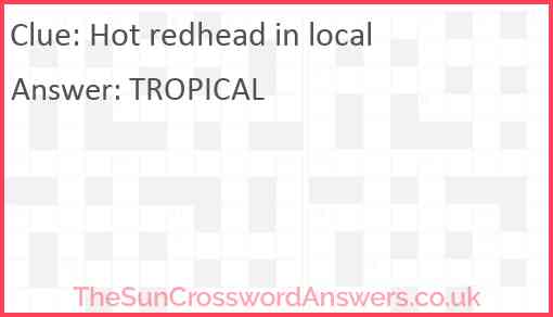 Hot redhead in local Answer