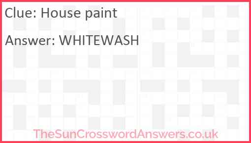 House paint Answer