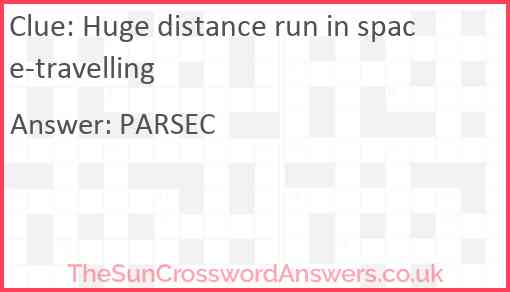 Huge distance run in space-travelling Answer