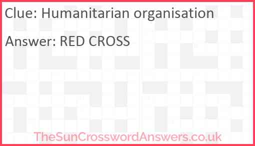 Humanitarian organisation Answer