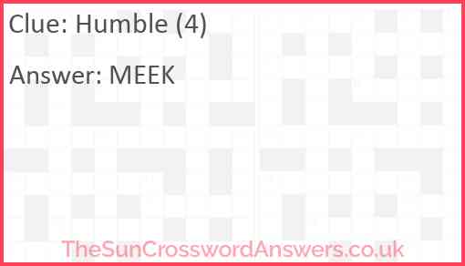 Humble (4) Answer