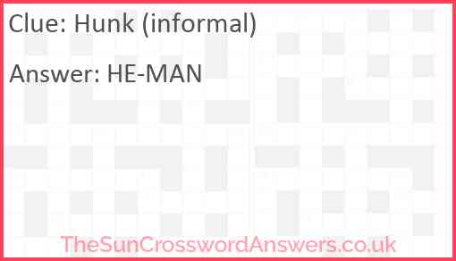 Hunk (informal) Answer