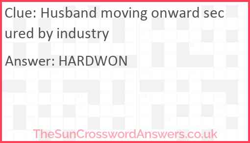 Husband moving onward secured by industry Answer