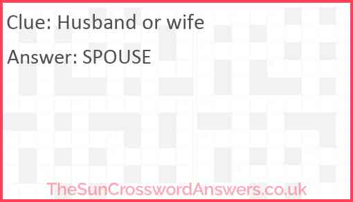 Husband or wife Answer