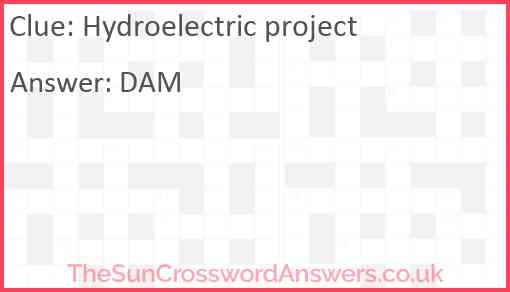 Hydroelectric project Answer