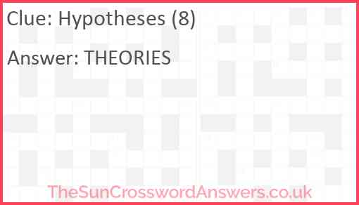 Hypotheses (8) Answer