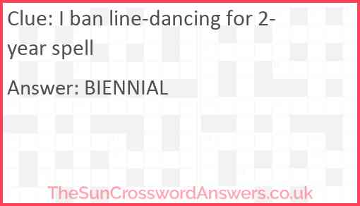 I ban line-dancing for 2-year spell Answer